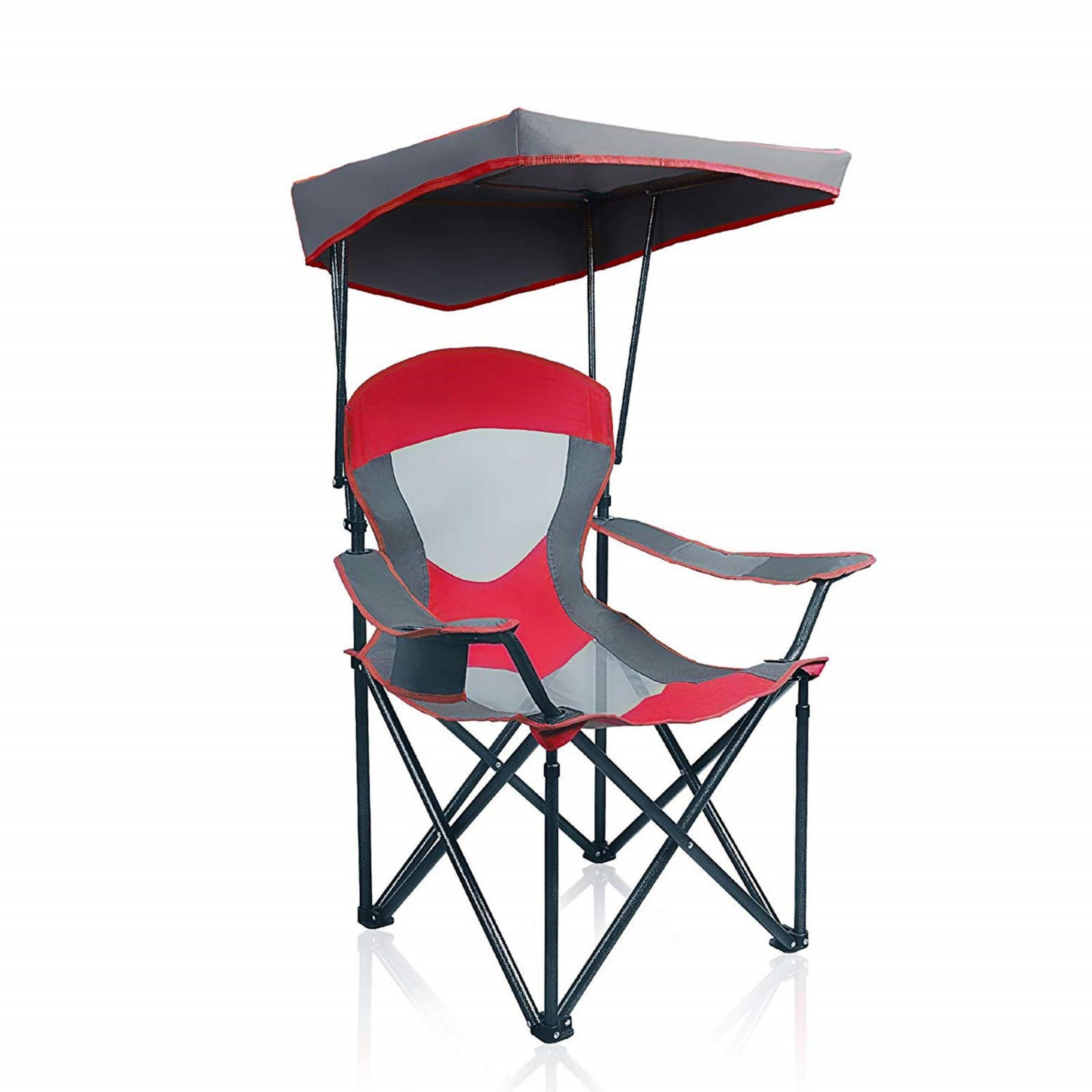 

Mix Patio Heavy Duty Canopy Lounge Chair Sunshade Hiking Travel Chair With Cup Holder Enamel Blue