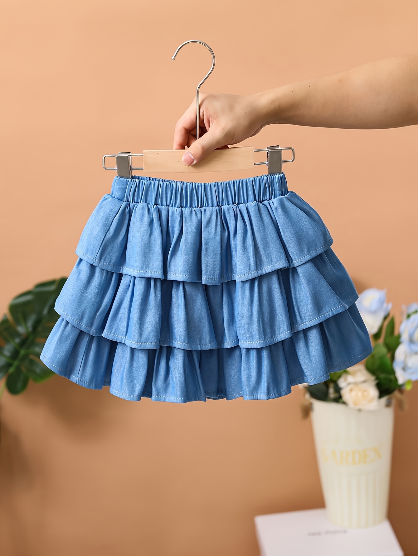 tiered skirt sold on Temu United States