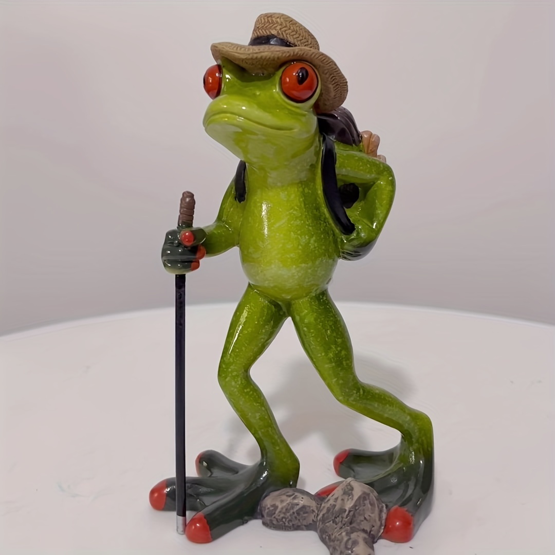 Adventurous Mountain Climbing Frog - Resin , Decor, Ideal Holiday Gift