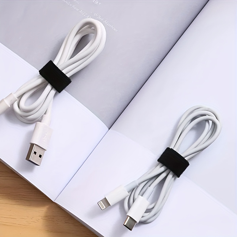 1 Roll - 300cm Black Nylon Cable Organizer Strap, Durable Hook and Loop Cord Winder for Efficient Cable Management in Home, Travel & Outdoor Use