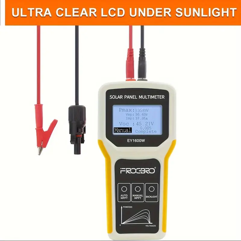 Elejoy 1600W Solar Panel Tester MPPT Photovoltaic Panel Multimeter