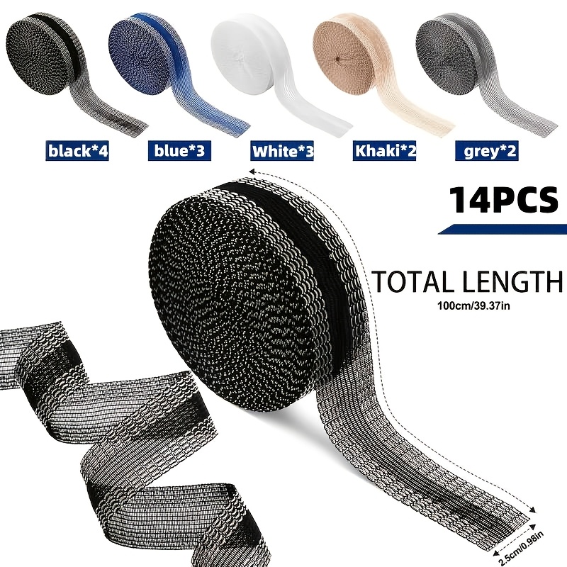 TEMU 14pcs Seamless For Hem Tapes, Self-adhesive Fabric Patches, Ideal For Trousers, Jeans, And Pants - For Hemming, Durable Clothing Repair Tape