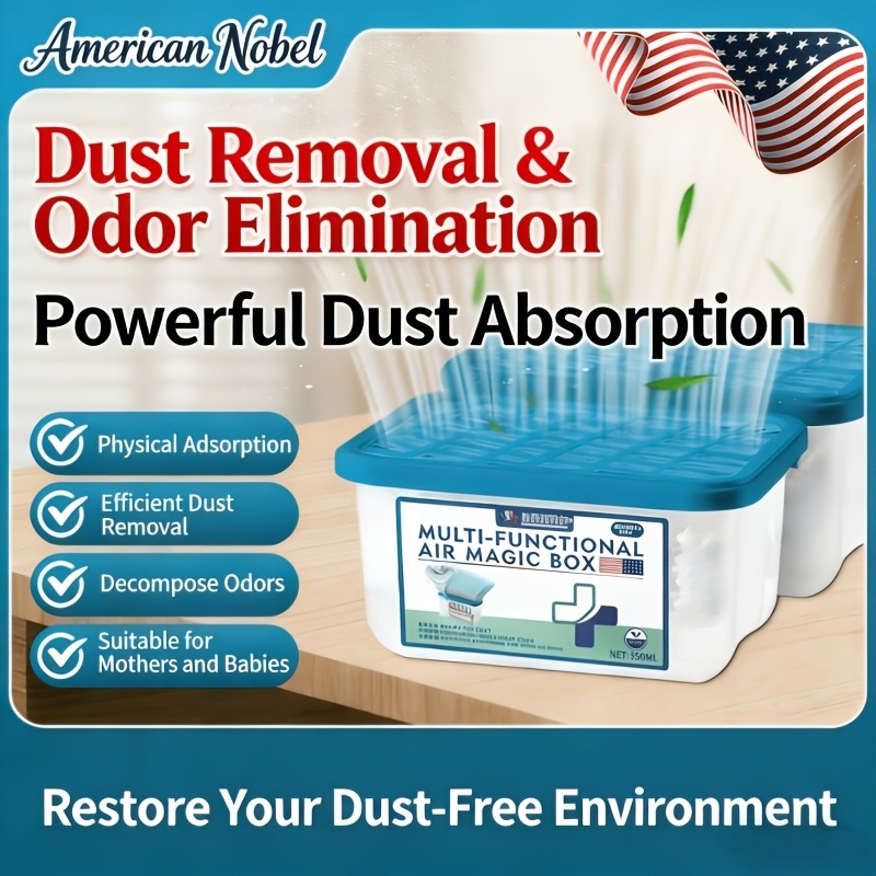 multi purpose   box physical dust absorption and odor   dual purification cordless long lasting   for home desk bedroom office   removes pet odors larger size   set no electricity needed