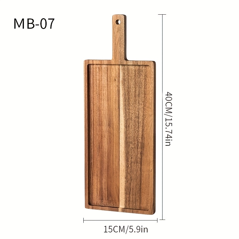 TEMU 1pc Cutting Board Creative Solid Wood Bread Board Irregular Western Steak Board Baking Pastry Tray Household Bread Cake Chopping Board