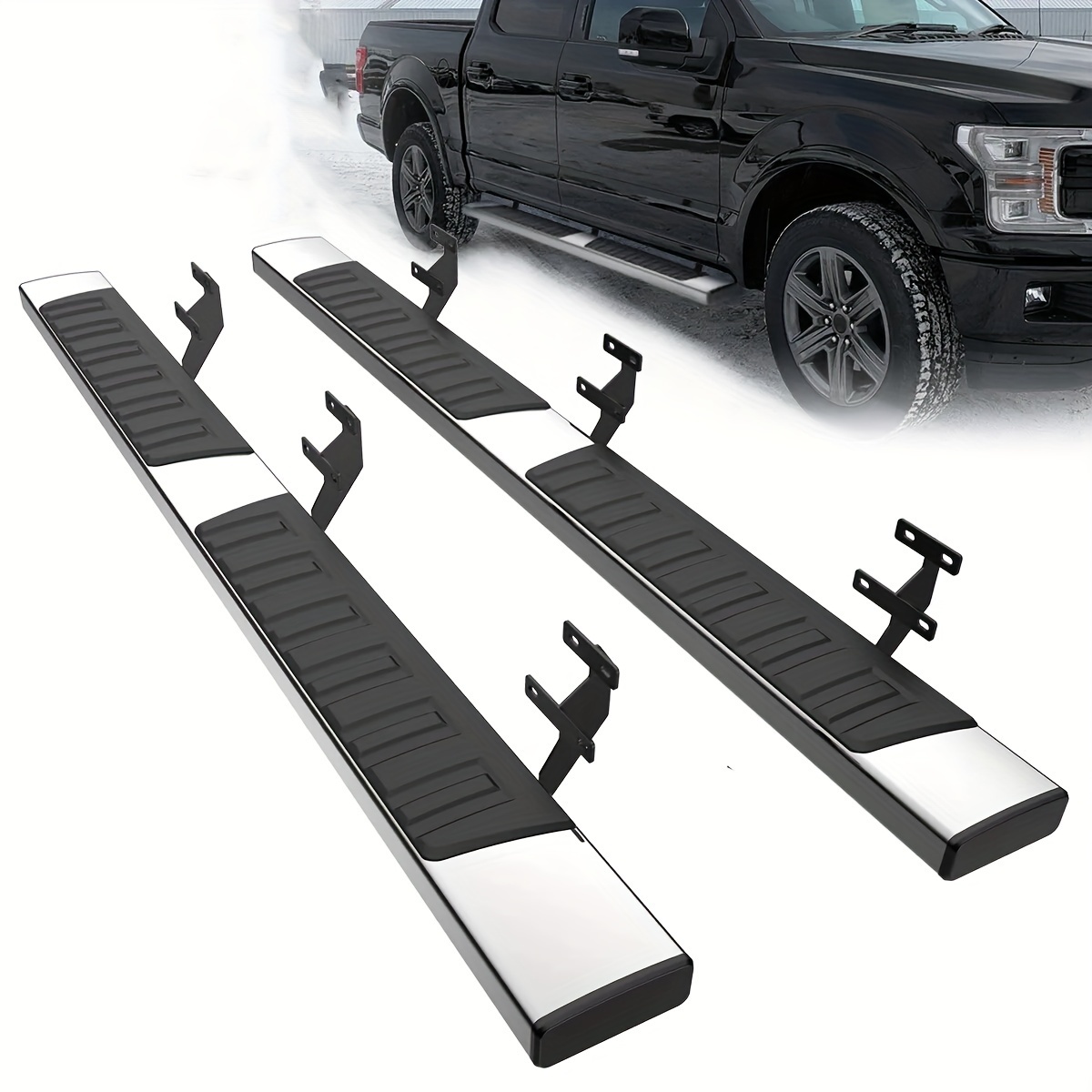 TEMU For 2015-2022 Ford F150 Cab 6" Bars 1 Pair