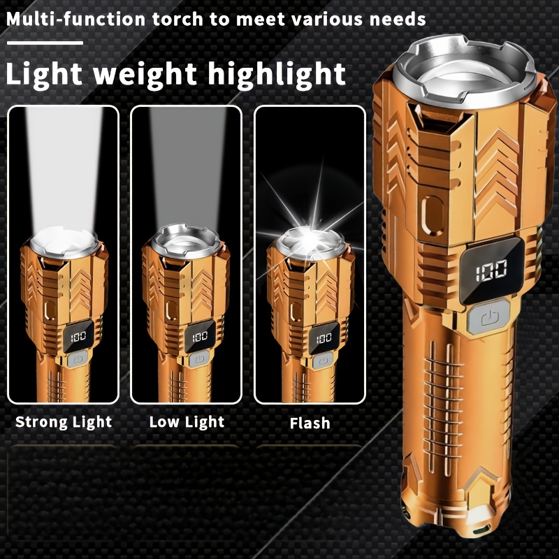 Super Bright Rechargeable LED Flashlight with Adjustable Light Modes