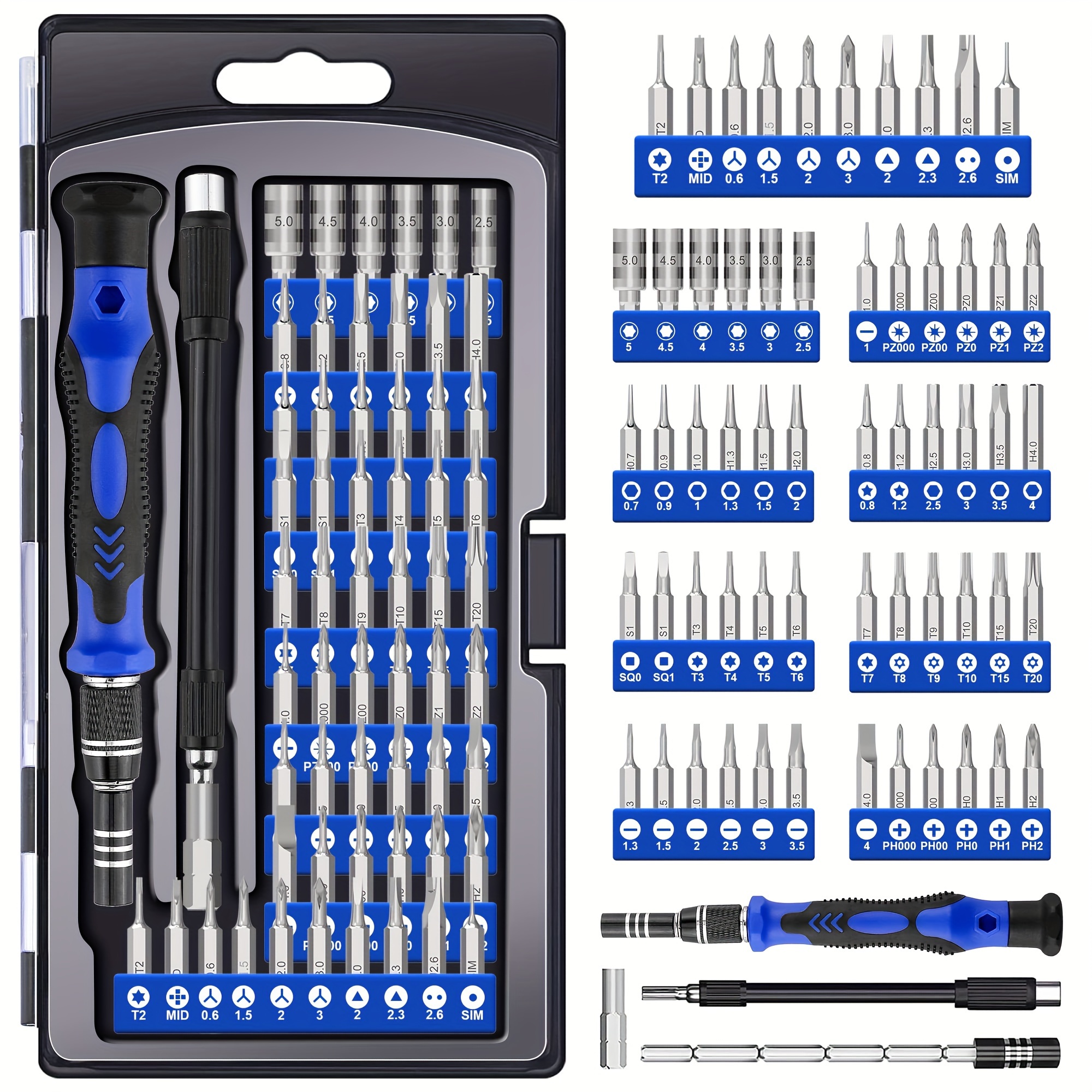 

56-in-1 Screwdriver Kit Small Electronics Tool Set , , And Rod For Phones, Pcs, And Tablets