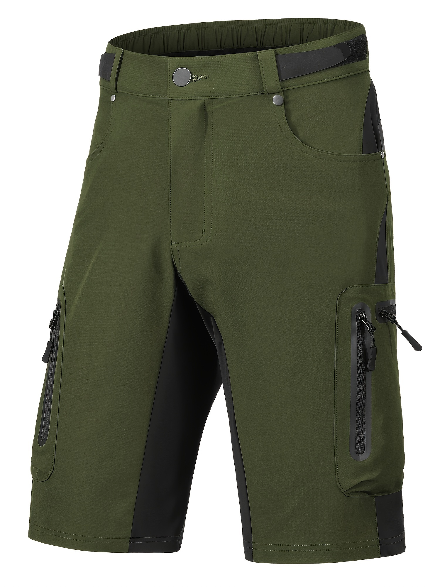 EKMOMENT Pantalones cortos de ciclismo para hombre, con espuma 4D, acolchados, para montar en bicicleta, medias de ciclismo, Rojo