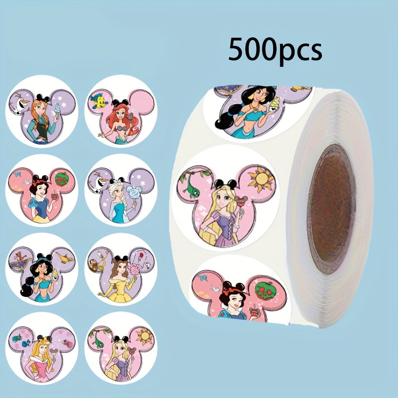 

Zanbee 500-pack Cartoon And People Themed Pvc Labels - Multi-purpose Adhesive Roll, Princess And Iconic Character Decorative Seals For Gifts, Envelopes, Party Supplies, Office Essentials