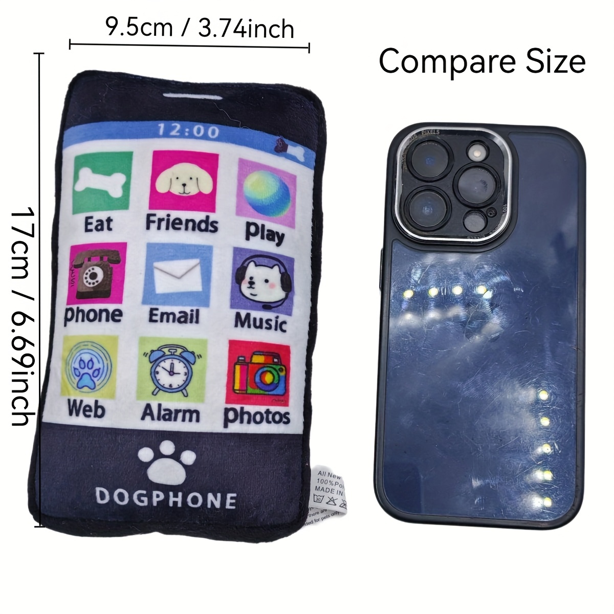TEMU A Realistic Mobile Phone Toy For Pets That Sounds, Featuring Built-in Bb Sounds, Polyester, For Interactive Entertainment For Pets, Without Battery