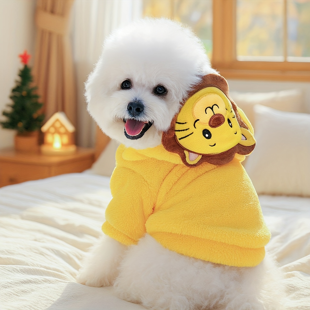 cute lion costume hoodie small dogs cats thick warm winter Temu