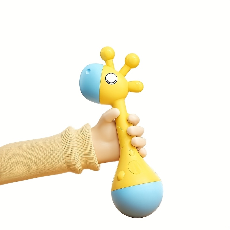 Image of Baby Giraffe Sensory Toy - Soothing Sound Baby Chime With Soft Grippy Texture, Developmental Toy For Motor Skills & Emotional Calming, Gift - Learning Toy