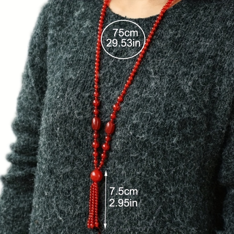 Nautical Tribal Style Agate Y Necklace for Women