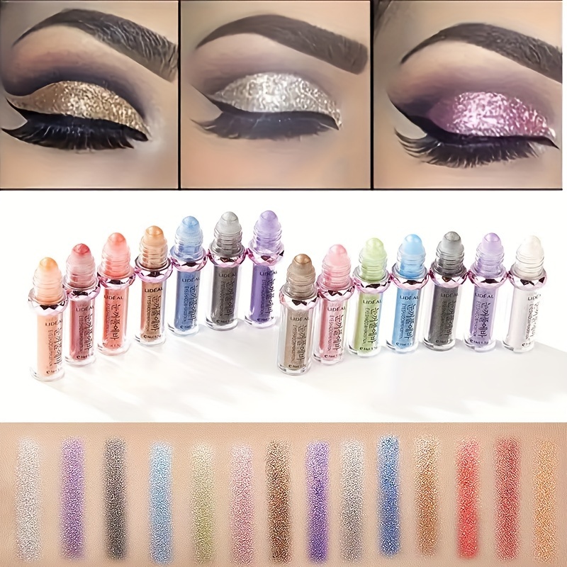 Roll Eyeshadow Sticks Shimmer Matte Glitter Highlighter Long - Temu