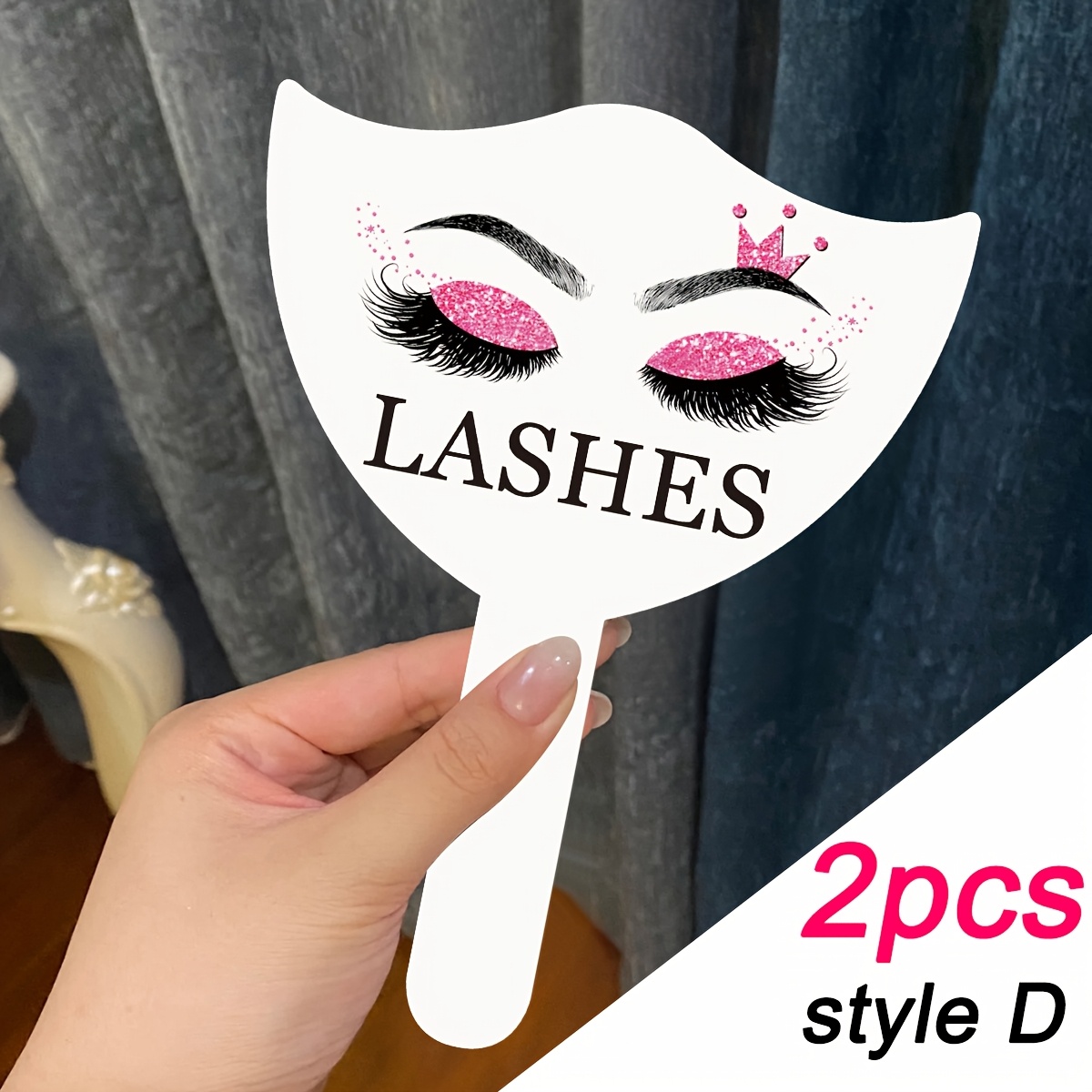 TEMU Lot de 2 cartes porte-cartes en PVC pour technicien en extensions de cils, accessoire photo pour sociaux, outil de beauté pour cils à main,