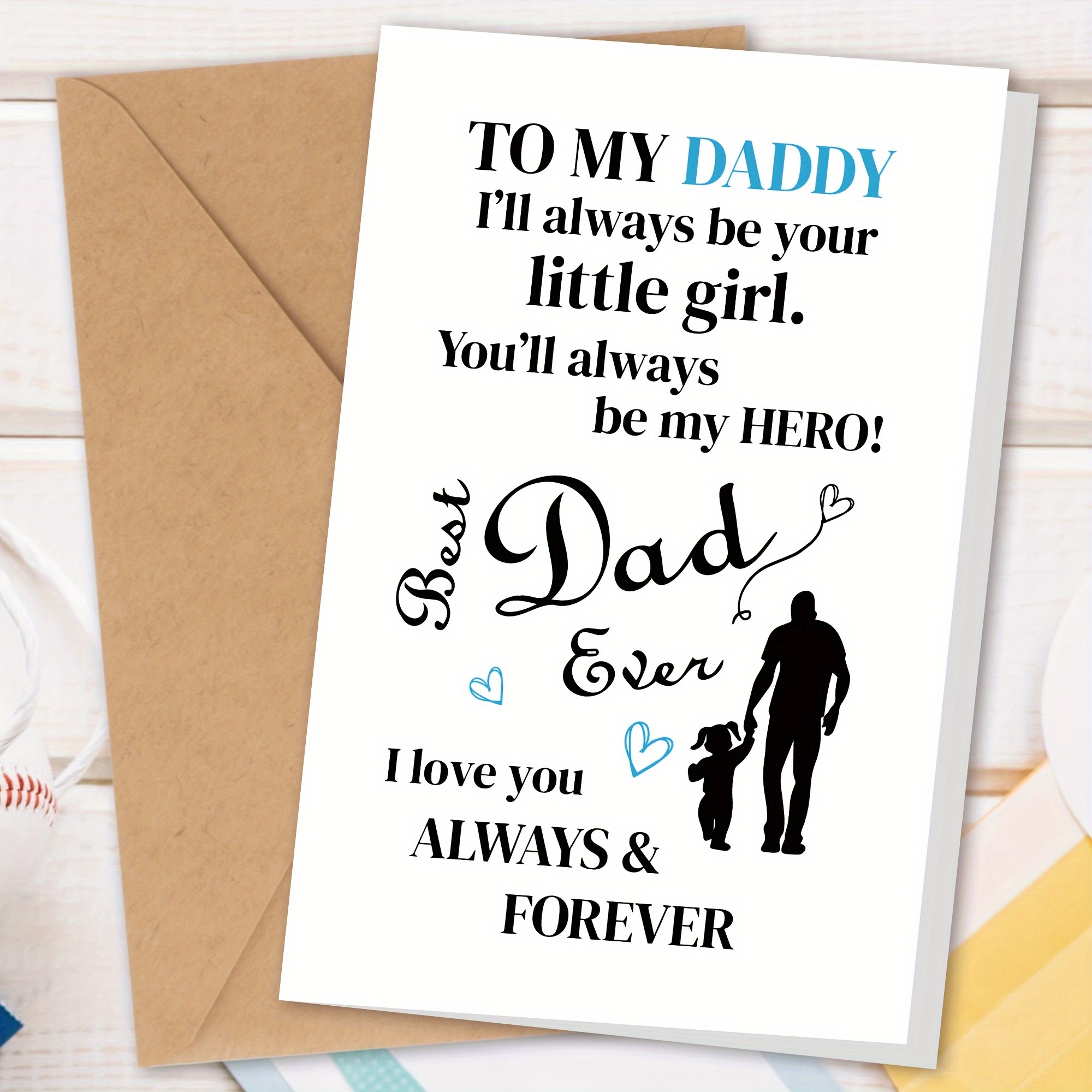 

Daddy, My Hero - Heartfelt Father's Day Card From Daughter | Perfect For Birthdays & Thank You Notes