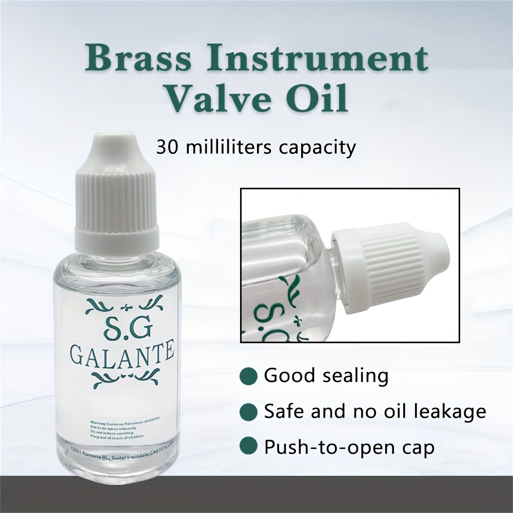 

Sg Brass , 1oz (30ml) - High-quality Lubricant For Smooth Piston Action In , Cornets, Tubas & More, With Leak-proof Safety Cap - Essential Maintenance Accessory For Brass Musicians