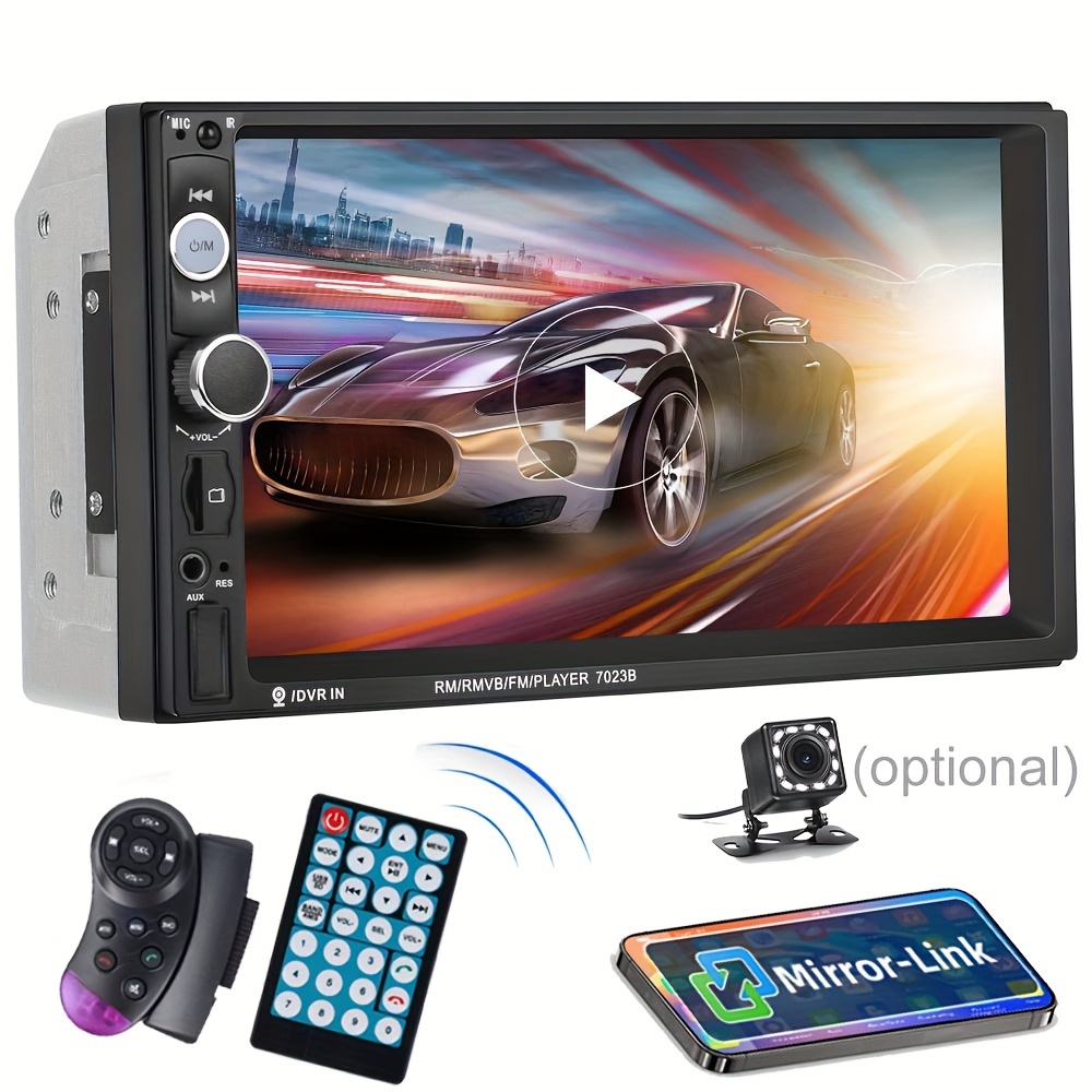 Single Din Car Stereo With Carplay 9.5 Inch Vertical Detachable Touch  Screen Car Radio With FM Radio Mirror Link TF/USB/AUX Input + Backup Camera