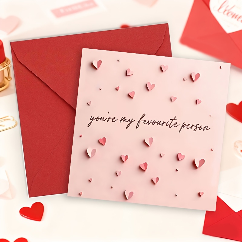 TEMU 1pc 2d Flat "you're Person" Valentine & Birthday Card! Anniversary & Valentine Gift For Wife/husband - W/2d Heart & , 2d Flat