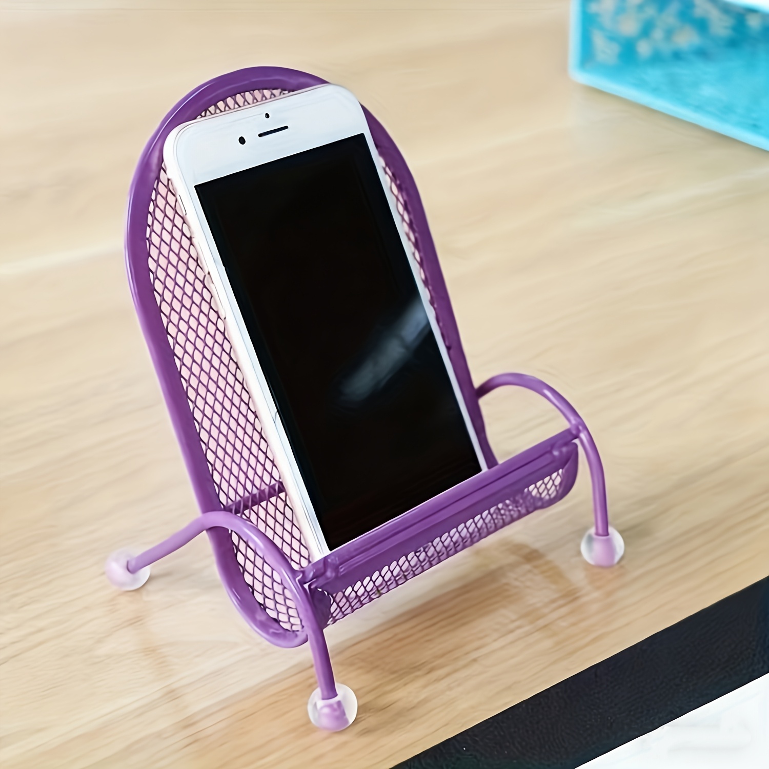 TEMU Cute Chair Phone Stand, Universal Lazy Desktop Phone Holder, Stable Weighted Anti-slip Bedside Mount, Compatible With Iphone Android Smartphones