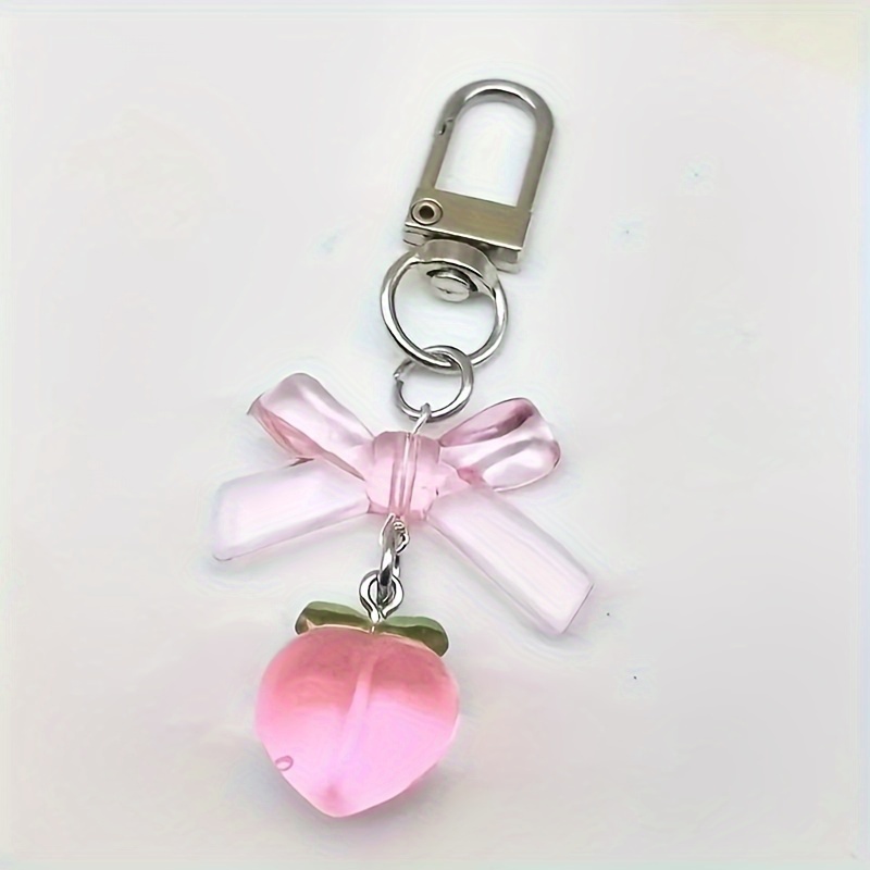 

Human Peach Mobile Phone Pendant Pink Peach Mobile Phone Chain Usb Flash Backpack Keychain Lanyard Pendant