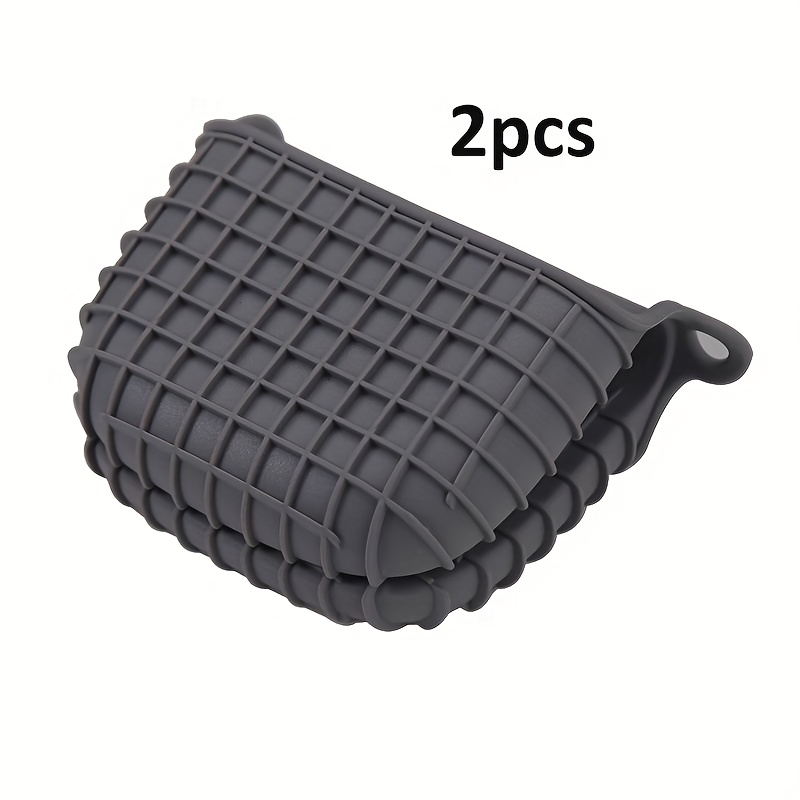 TEMU 2pcs Protège-Manche de Casserole en Silicone, Poignées en Silicone, Antidérapantes, Surface Texturée, Protection Thermique Épaissie, Convient