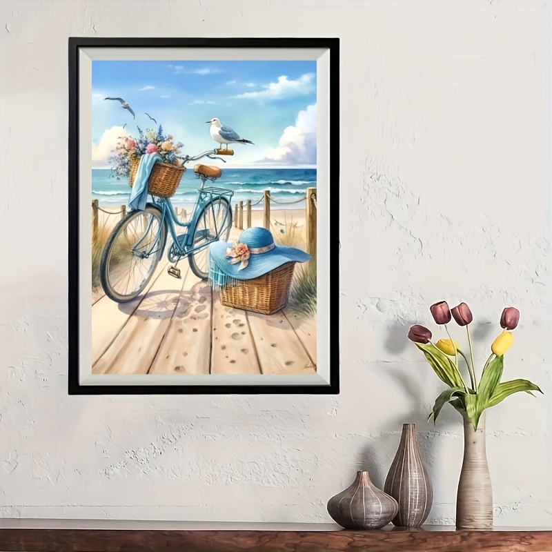 TEMU Must - Buy Diamond Paintings! "riding By The Seashore" Picture, . New - Style Frameless Diamond Paintings, Easter Gifts, New Year Gifts, Day