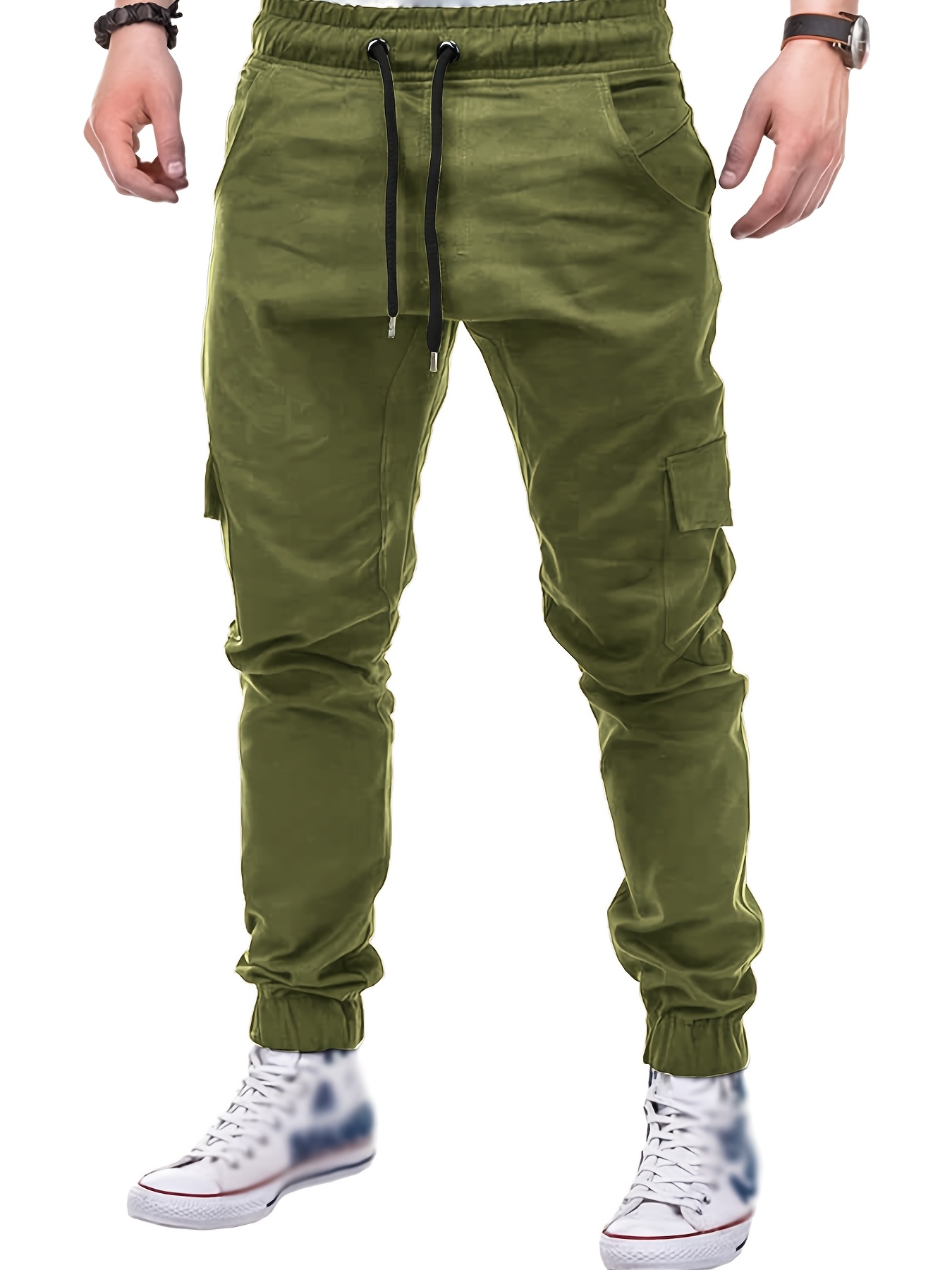 【KOOLOSET】Solid Cotton Banding Cargo Pants KOOLOSET】Rough Painted Cargo Banding Pants