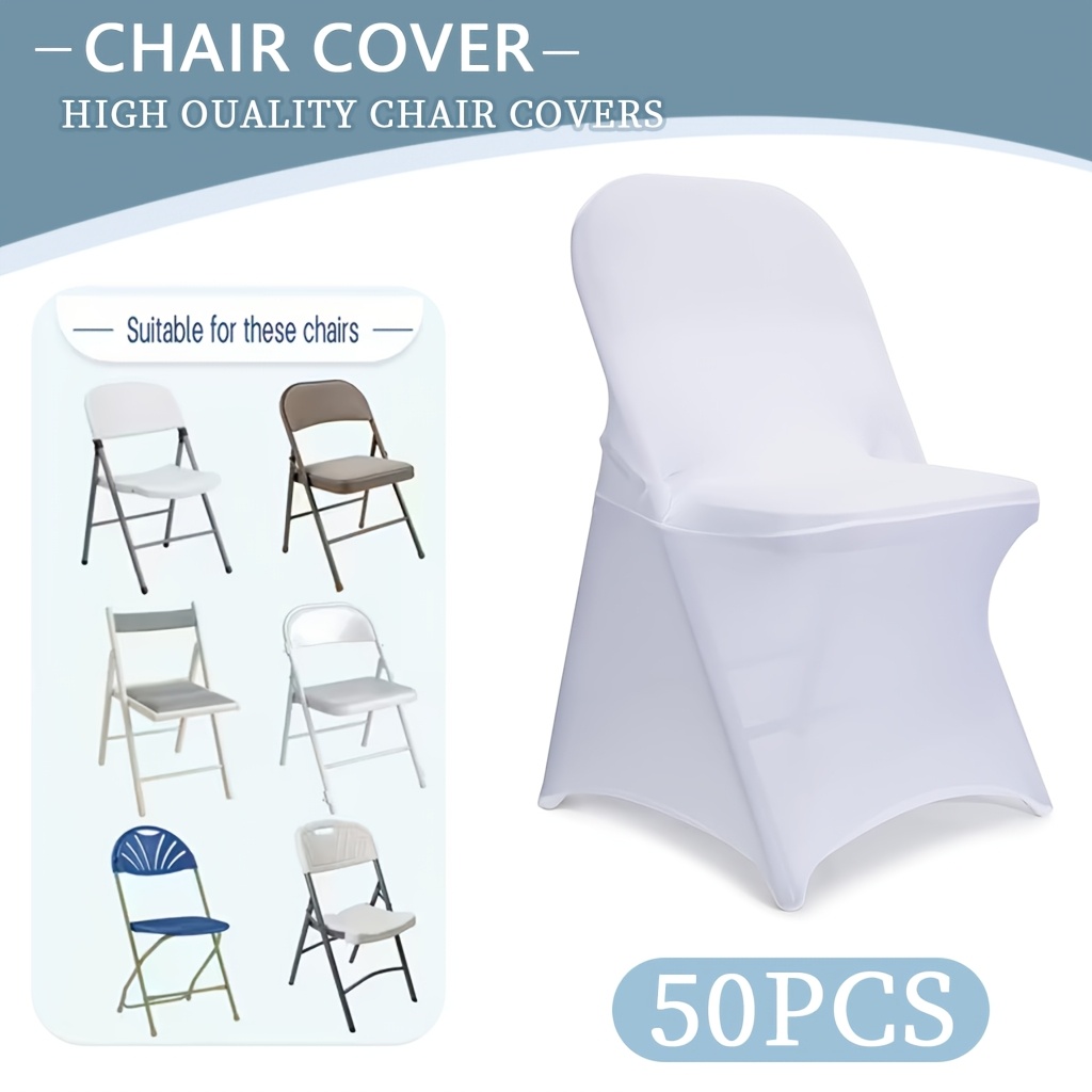 10 30 50 100pcs high quality spandex folding chair covers wedding decorations essential wedding stuff   party supplies birthday camping halloween decor
