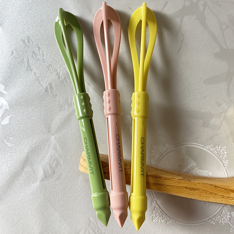 3pcs New Multifunctional Hairdressing Tools For Dyeing, Stirring And Squeezing, Color Mixing Thickening Tool With High Quality Abs Material