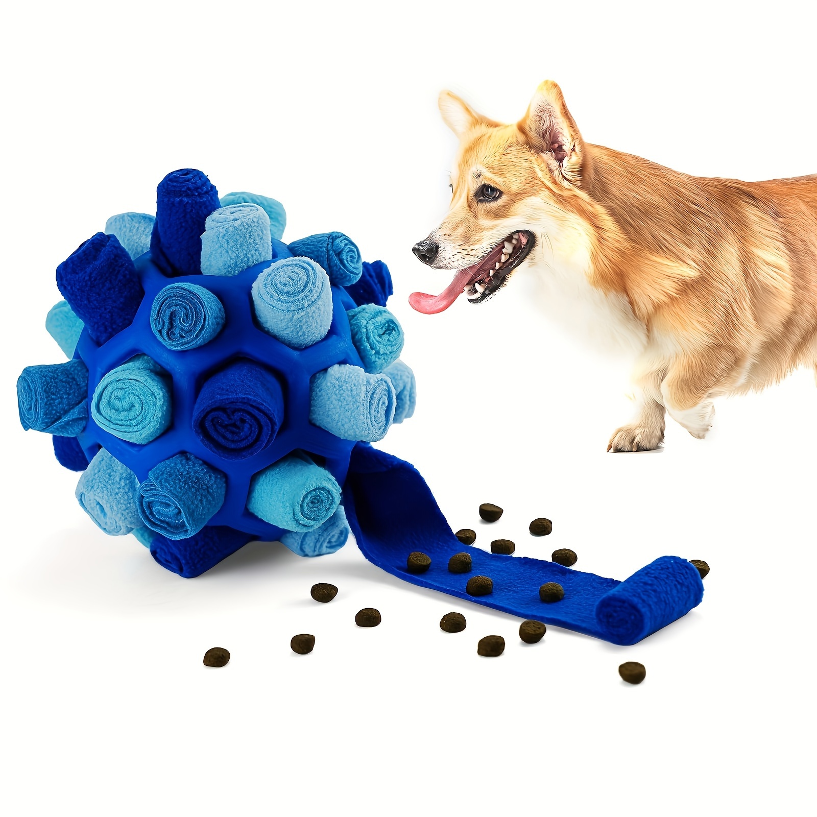 

1pc Pet Plush Toy, Interactive Sniffing Toy For Dog, Food Leaking Chew Ball Toy For Pets Training Teeth Cleaning