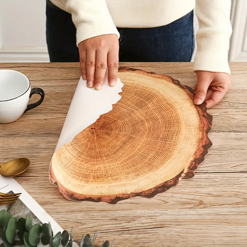 Lot De 6 Sets De Table Rustiques Bois Vieilli 30x45cm - Lavables Décoration Table Fête