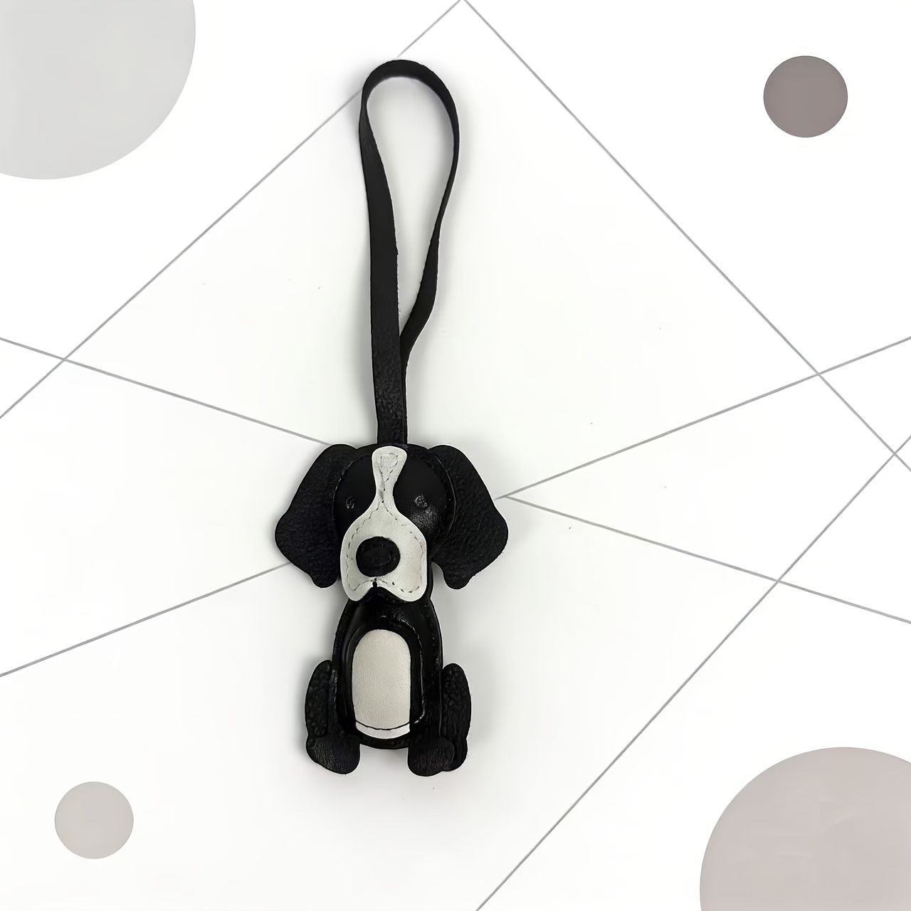 TEMU Ins Vintage -block Hound Pu Bag Keychain, Cute Floppy-eared Puppy Key Pendant, Bag And Car Decoration, Niche Holiday Small Gift Christmas Women