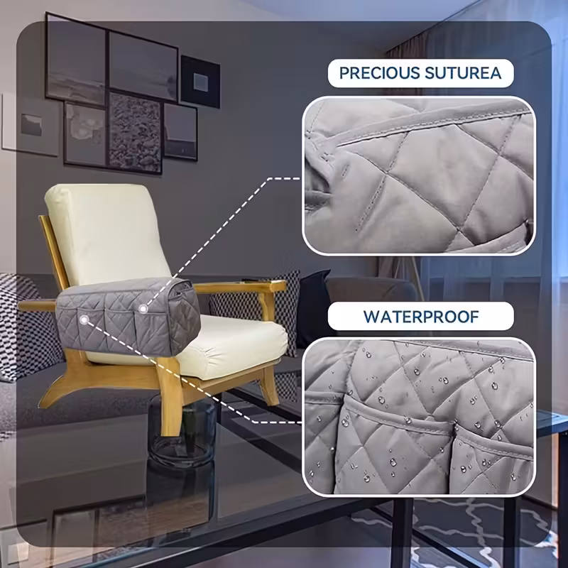 contemporary sofa armrest organizer multi functional hanging storage bag for remote controls phones and small items machine washable polyester fits 3 4 5 seater sofas sectional sofa and armchairs sofa armrest organizer contemporary style durable fabric sofa armrest organizer sofa armrest organizer for living room Product details 1