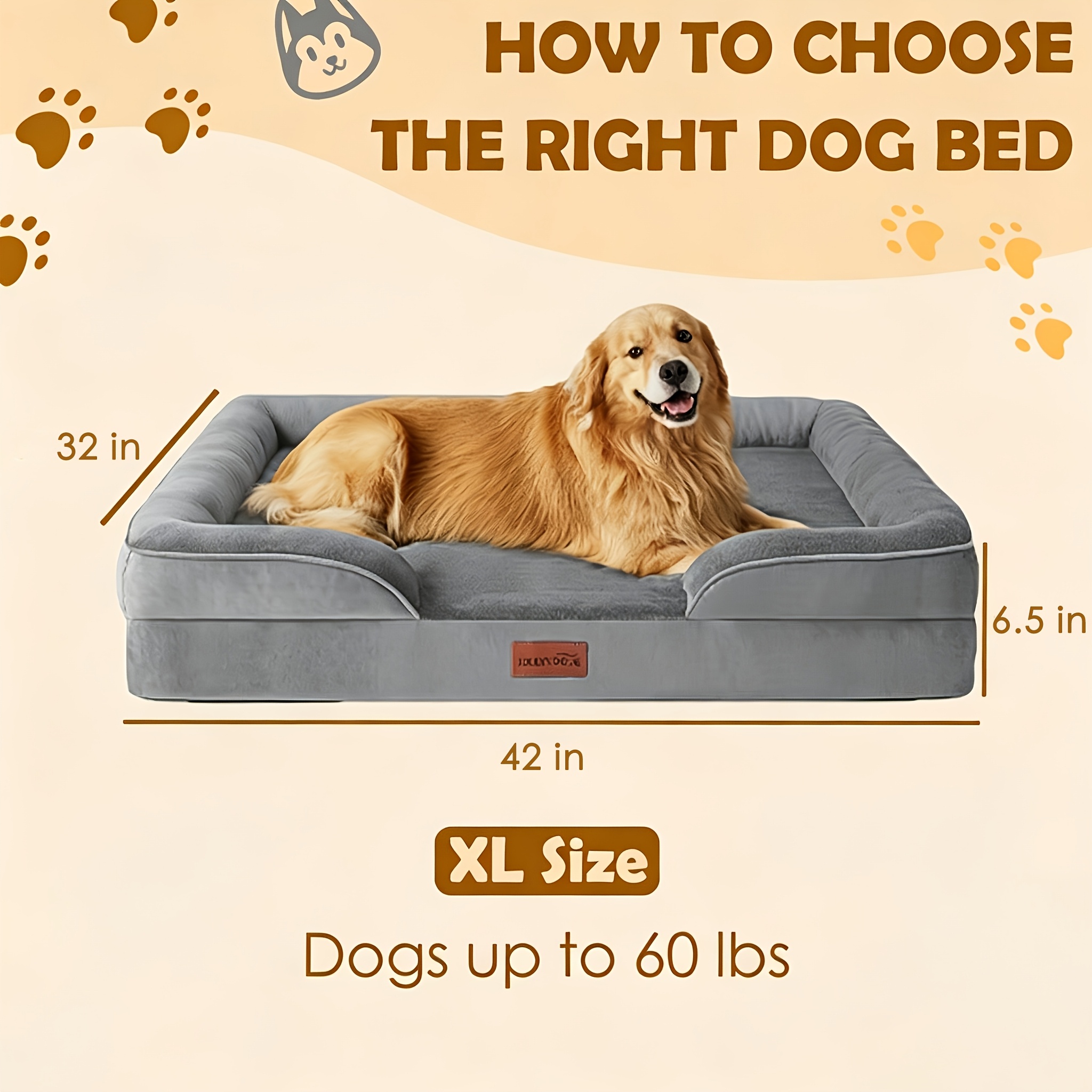 TEMU 1pc Pet Sofa, Comfortable Dog Bed With Support Sponge, And Machine Washable, Non-slip Bottom, Four-sided , 4 Sizes Available, Suitable For