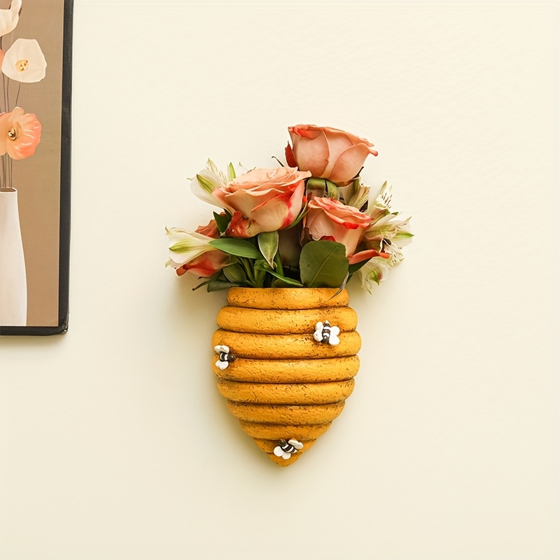 

1pc Unique Polyresin Honeycomb Planter, Wall-mounted Beehive , Outdoor Decorative Hanging , Waterproof