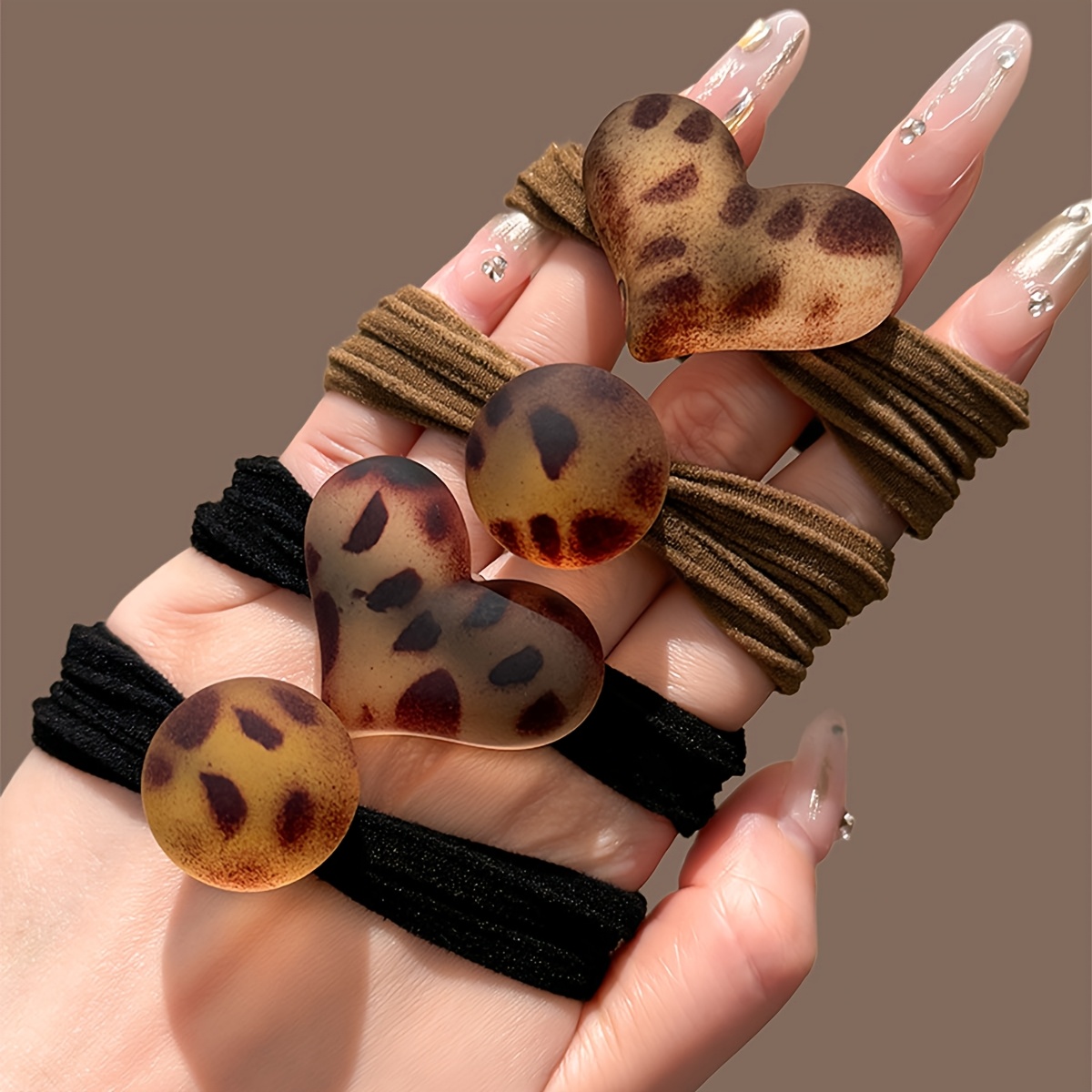 TEMU Retro Temperament Love Scrunchie Women Autumn And Winter Advanced Feeling Headstring High Stretch Durable Rubber Band Tie Headstring Hair