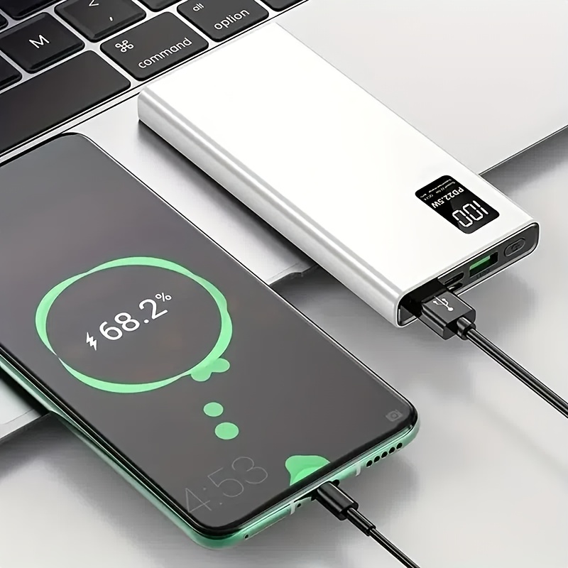 Portable Charger, 22.5W 10000/20000Mah Usb C Power Bank Fast Charging, Pd 3.0+Qc 4.0 Led Display Phone Battery Pack Compatible With Iphone 15/14/13/12 Pro, For Samsung S21, For Google/Ipad Tablet, Etc - Cell Phones & Accessories