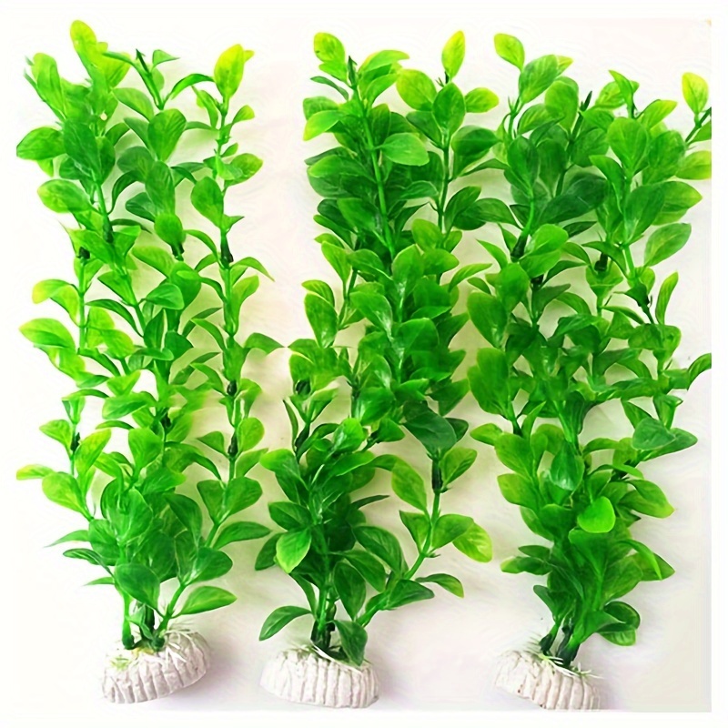 

1pc Lifelike Artificial Aquarium Plant, 25cm Pvc Decor For Fish Tanks - Indoor Use