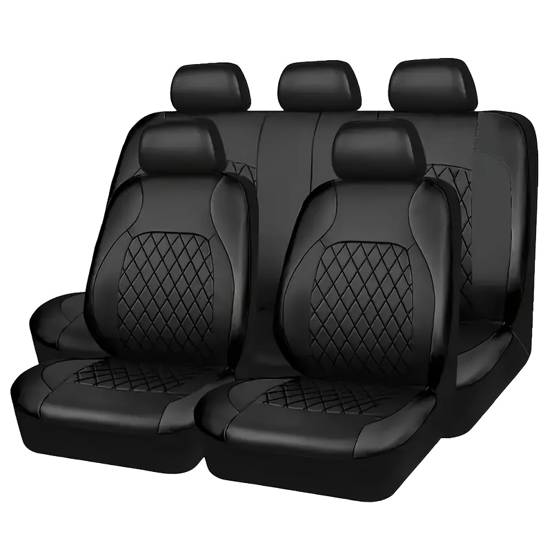 TEMU 5 Universal Car Seat Covers, Stylish Sports Seat Covers Pvc Fabric Car Seat Covers, Universal Interior Additions, Suitable For 5-seater Suv