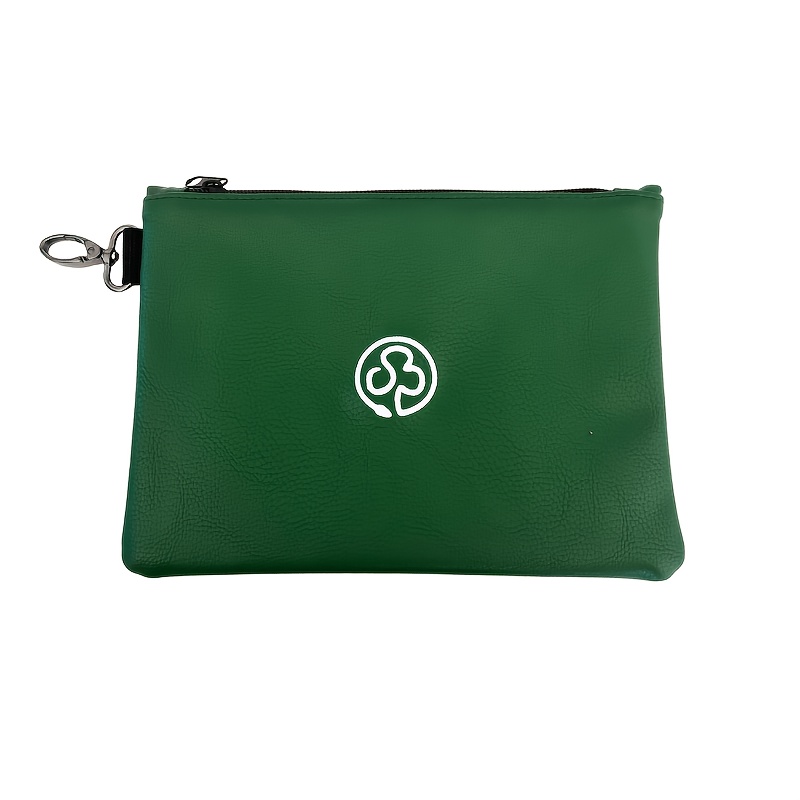 TEMU Green Light Luxury Golf Wrist Attached To A Golf Bag, Zipper Style, Large Capacity, Wear-resistant Pu, Suitable For Daily Use, Playing Golf And