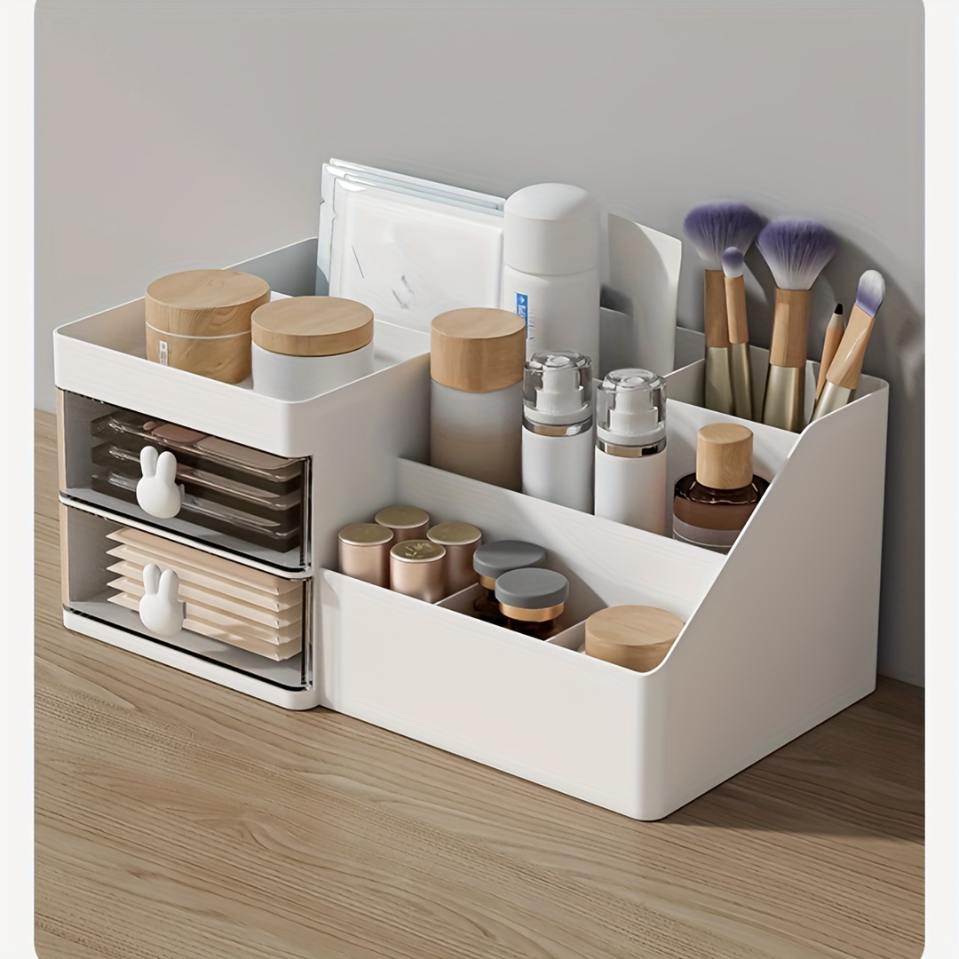 

Large Capacity Multi-functional Storage Organizer With Drawer - Perfect For Bathroom Cosmetics, Skincare & Desk Supplies Bathroom Organizers And Storage Bathroom Storage Cabinet