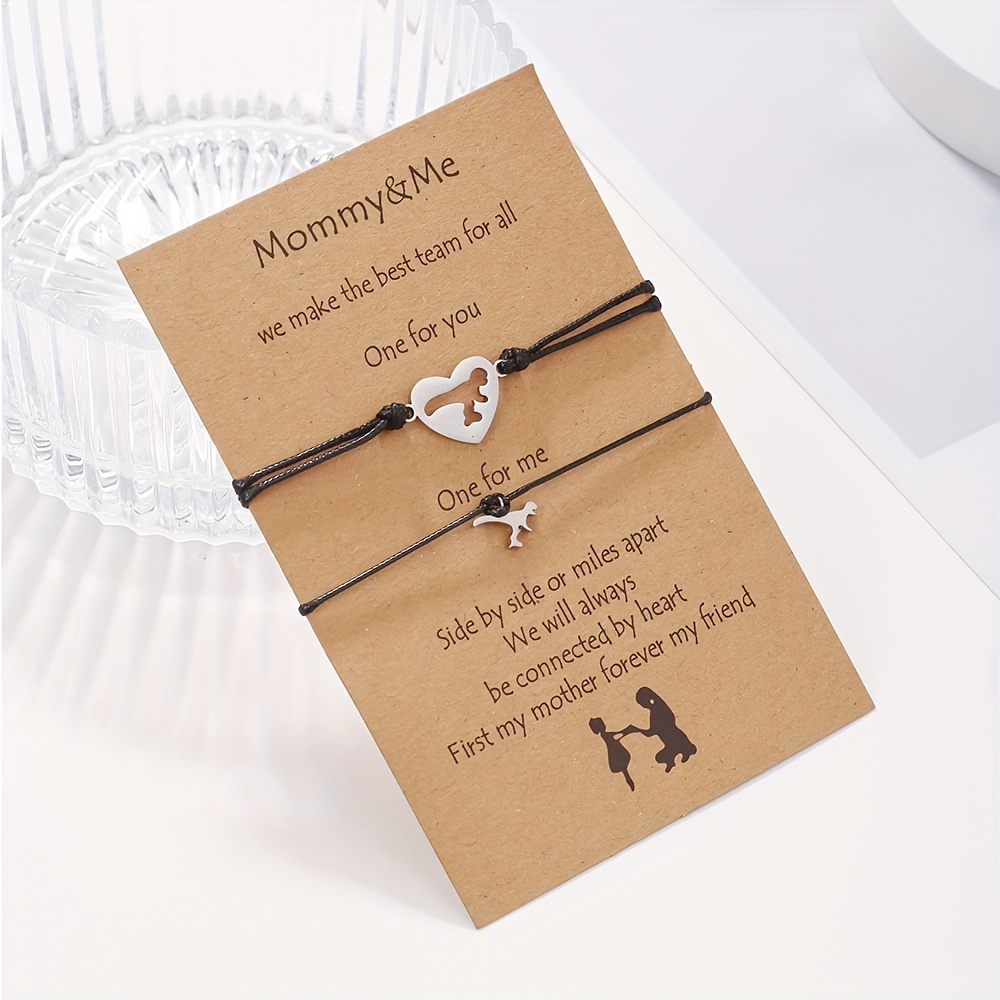 

Steel Bracelet Set For Mom & - , Day