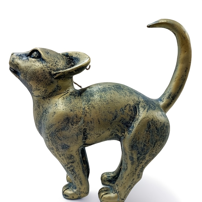 TEMU Resin Cat Figurine Decoration Garden Cat Statues Outdoor Decor Garden Decor For Outside