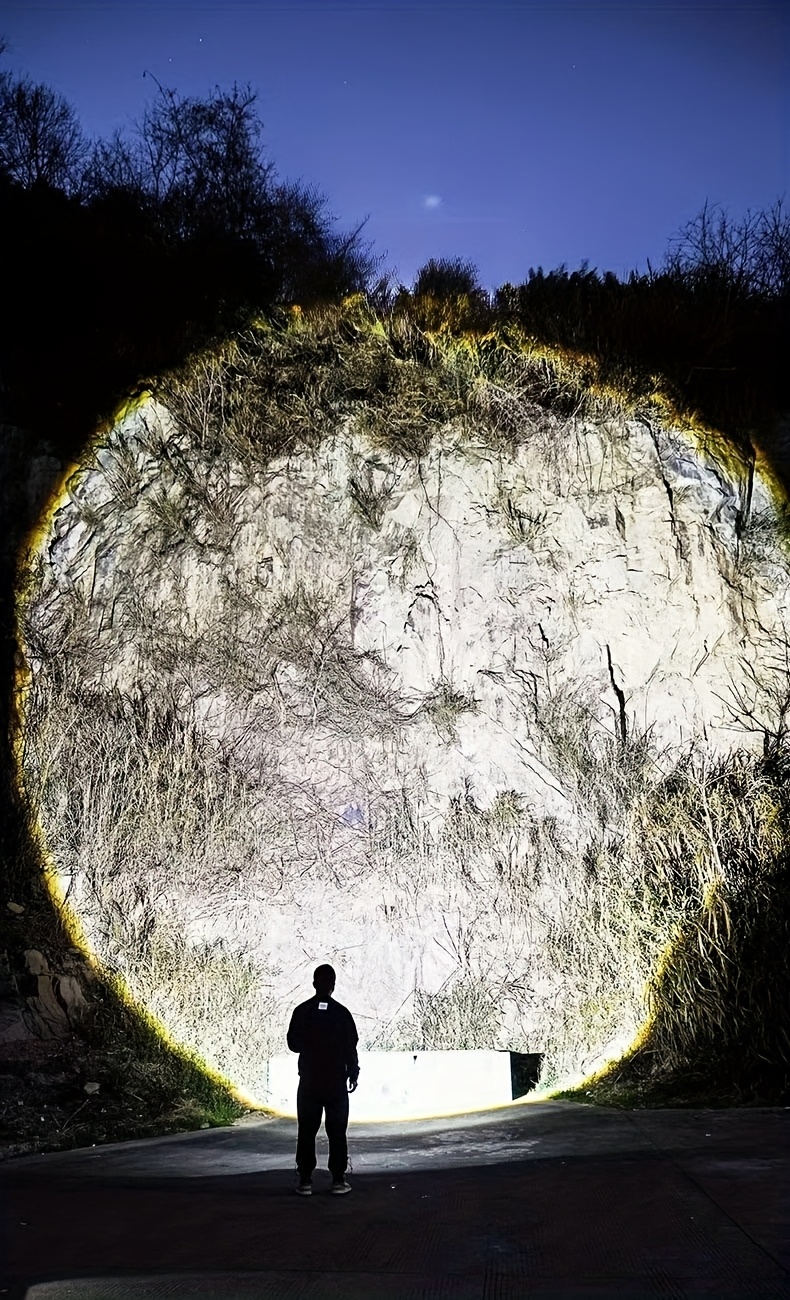 powerful led adjustable telescopic flashlight with  , usb charging, large capacity battery, multiple   switchable, suitable for going out, patrolling, camping, fishing, mountaineering, gifts, emergency use details 6