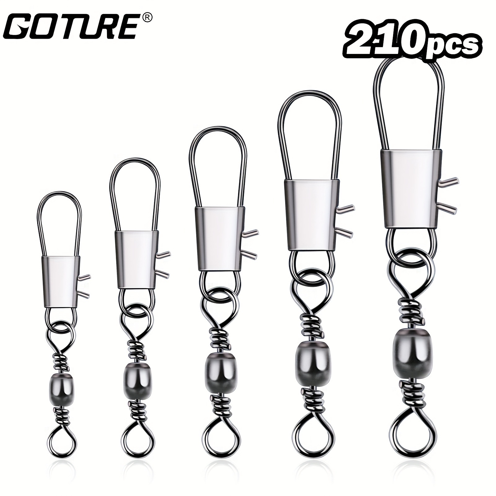 Stainless Steel Fishing Line Swivels Snap Connectors Tackle - Temu