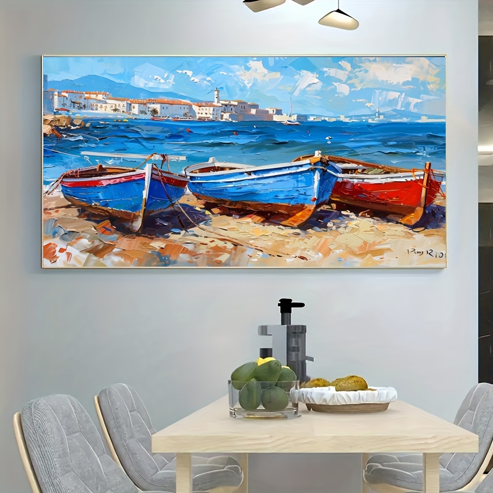 

Modern Seaside Sail Canvas Art Poster 31.5x47.24in - Wall Decor For Living Room & Bedroom