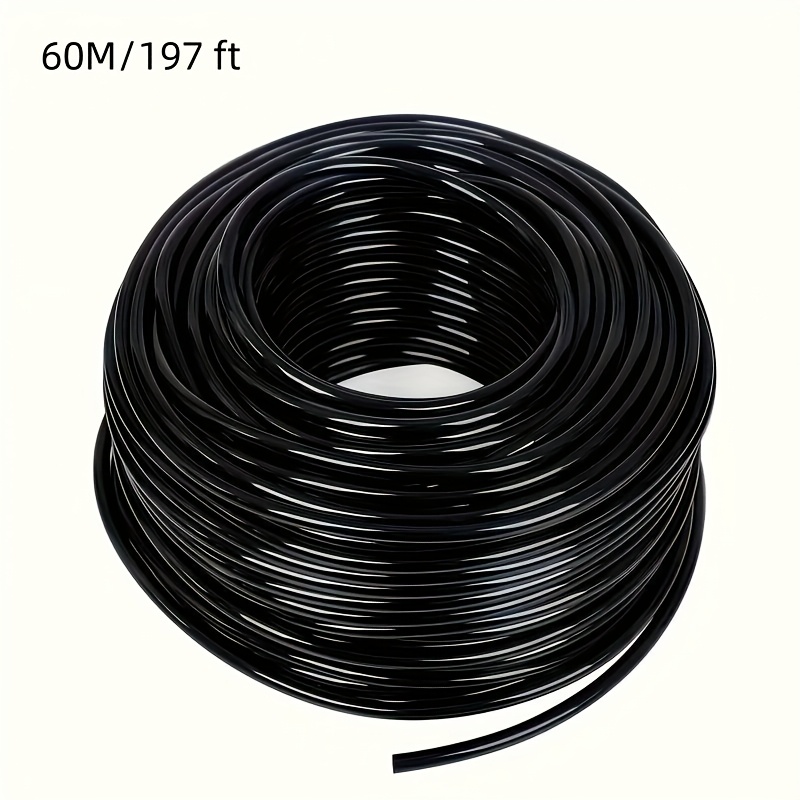 E-shop 60 Meter/197 Fuß, Tropfbewässerungsschlauch, Leerverteilungsschlauch, Gartenbewässerungsschlauch, geeignet für Gartenbewässerungssysteme,