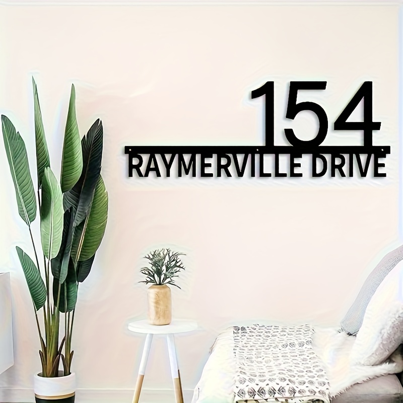 TEMU Personalized Home Address Signs For Outside, Large Metal 8-30 Inch House Number Sign | Personalized Address Plaque With Screw Kit For Outdoor