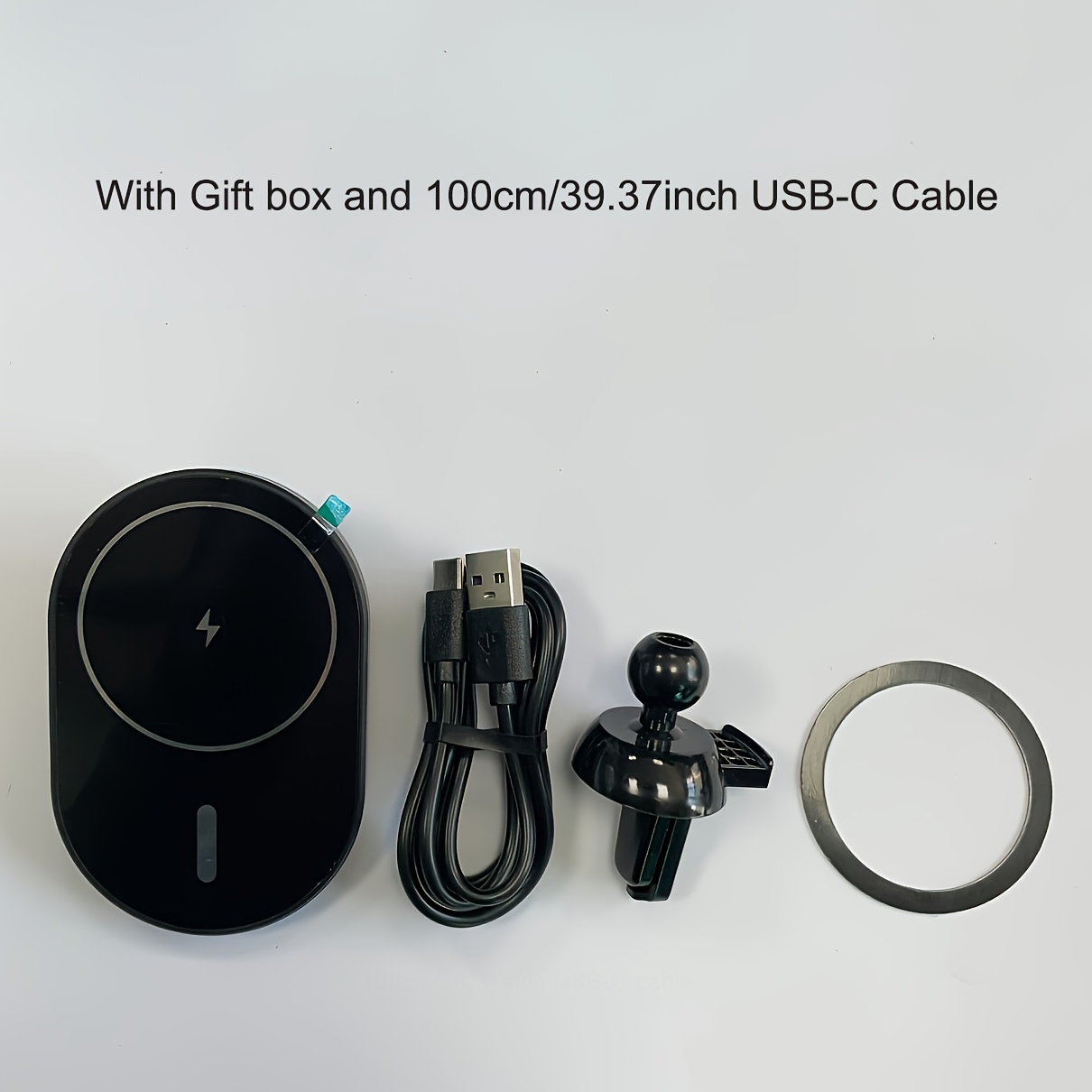 Image of 15w (max) Fast Charging, Powerful Magnetic , Specifically Designed For Iphone 17/16/15/14/13/12/11 Series, Magnetic Car Wireless Charger, A Must-have For Drivers, Black & White